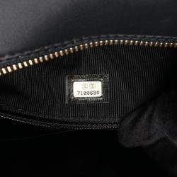 Pre Owned Chanel Chocolate Bar Chain Shoulder Bag Lambskin Black  Cc