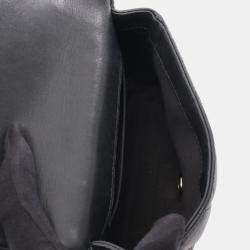 Pre Owned Chanel Matelasse Small Flap Shoulder Bag Lamb Leather Black
