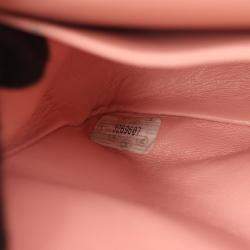 Pre Owned Chanel Matelasse Double Flap Chain Shoulder Bag Calfskin Pink