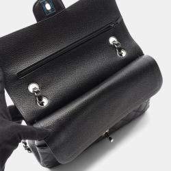 Pre Owned Chanel Matelasse W Flap Chain Shoulder Bag Leather Black