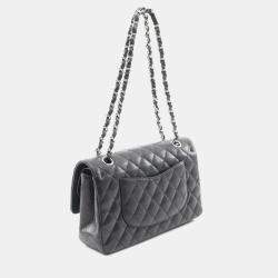 Pre Owned Chanel Matelasse W Flap Chain Shoulder Bag Leather Black