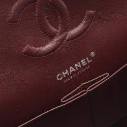 Pre Owned Chanel Matelasse W Flap Chain Shoulder Bag Leather Black