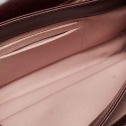Pre Owned Chanel Burgundy Quilted Leather Small Straight Line Flap Bag