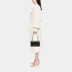 Pre Owned Chanel Black Small Classic Lambskin Double Flap