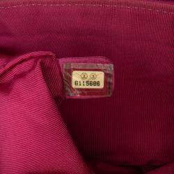 Pre Owned Chanel Pink CC Choco Bar Suede Beaded Chain Flap