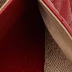 Pre Owned Chanel Red Quilted Caviar Leather Timeless Accordion Flap Bag