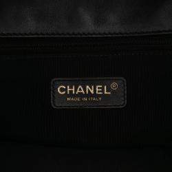 Pre Owned Chanel Blue Medium Bicolor Calfskin Graphic Flap
