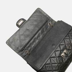 Pre Owned Chanel Grey 50th Anniversary Reissue 2.55 Aged Calfskin Double Flap 227