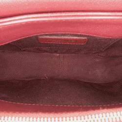 Pre Owned Chanel Red Small Calfskin Coco Curve Flap