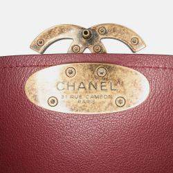 Pre Owned Chanel Red Small Calfskin Coco Curve Flap
