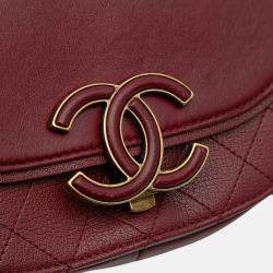 Pre Owned Chanel Red Small Calfskin Coco Curve Flap