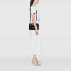 Pre Owned Chanel Black Small Quilted Lambskin Coco Loop Flap