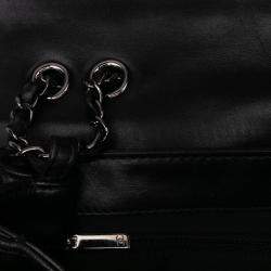Pre Owned Chanel Black Small Quilted Lambskin Coco Loop Flap