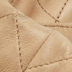 Pre Owned Chanel Beige/Black Quilted Leather VIP Grand Shopping Bag