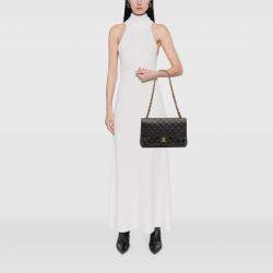 Pre Owned Chanel Black Jumbo Classic Caviar Double Flap