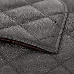 Pre Owned Chanel Black Jumbo Classic Caviar Double Flap