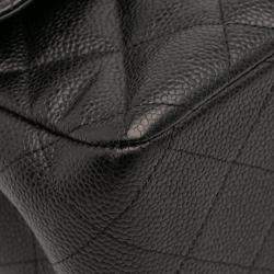 Pre Owned Chanel Black Jumbo Classic Caviar Double Flap