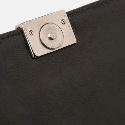 Pre Owned Chanel Black Quilted Lambskin Chocolate Bar Shoulder Bag