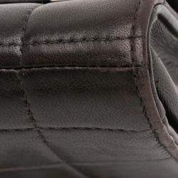 Pre Owned Chanel Black Quilted Lambskin Chocolate Bar Shoulder Bag