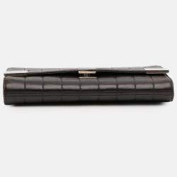 Pre Owned Chanel Black Quilted Lambskin Chocolate Bar Shoulder Bag