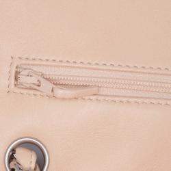 Pre Owned Chanel Beige Jumbo Classic Lambskin Double Flap