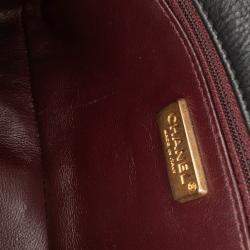Pre Owned Chanel Black Gold Quilted Calfskin Rock The Corner Flap