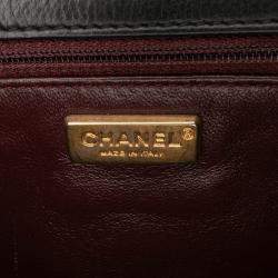 Pre Owned Chanel Black Gold Quilted Calfskin Rock The Corner Flap