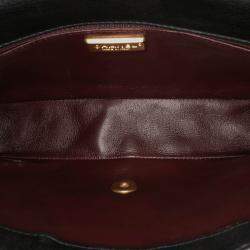 Pre Owned Chanel Black Gold Quilted Calfskin Rock The Corner Flap