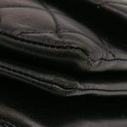 Pre Owned Chanel Black Quilted Lambskin Pagoda Accordion Flap