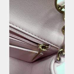 Pre Owned Chanel Pink Quilted Leather Mini Rectangle Classic Single Flap Bag
