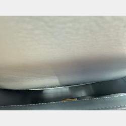 Pre Owned Chanel Blue Leather Mini Square Classic Single Flap Bag