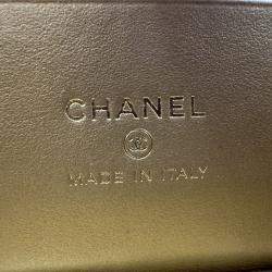 Pre Owned Chanel Vanity With Chain Black Lambskin Bag