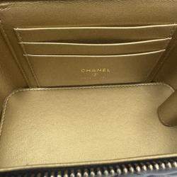 Pre Owned Chanel Vanity With Chain Black Lambskin Bag
