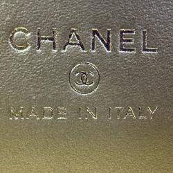 Pre Owned Chanel Vanity With Chain Black Lambskin Bag