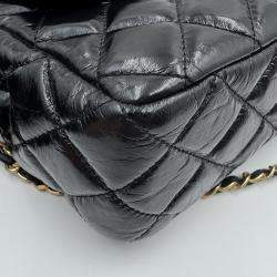 Pre Owned Chanel Wavy CC Hobo Black Crossbody Bag