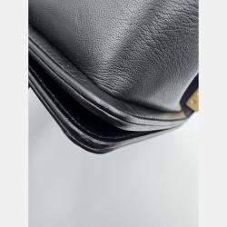 Pre Owned Chanel Black Quilted Leather Medium Boy Flap Bag