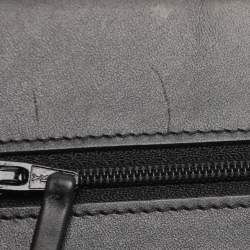 Pre Owned Chanel Black Patent Leather Boy Wallet On Chain