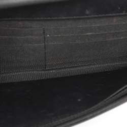 Pre Owned Chanel Black Patent Leather Boy Wallet On Chain