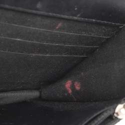 Pre Owned Chanel Black Patent Leather Boy Wallet On Chain