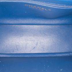 Pre Owned Chanel Blue Medium Caviar Business Affinity Flap