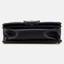 Pre Owned Chanel Black Small Quilted Caviar Boy Flap