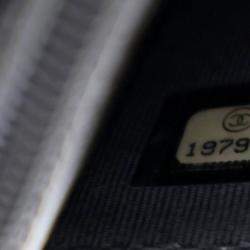 Pre Owned Chanel Brown CC Quilted Shiny Crumpled Calfskin Wallet on Chain