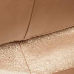 Pre Owned Chanel Metallic Quilted Leather Jumbo Classic Double Flap Bag