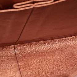 Pre Owned Chanel Metallic Brown Quilted Leather Maxi Classic Double Flap Bag