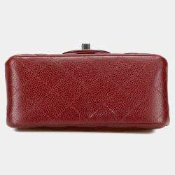 مملوكة مسبقًا Chanel Burgundy Mini Square Classic Caviar Single Flap
