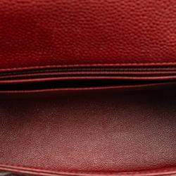 مملوكة مسبقًا Chanel Burgundy Mini Square Classic Caviar Single Flap