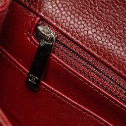 مملوكة مسبقًا Chanel Burgundy Mini Square Classic Caviar Single Flap