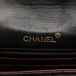 Pre Owned Chanel Black Mini Square Classic Lambskin Single Flap