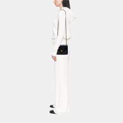 Pre Owned Chanel Black Mini Square Classic Lambskin Single Flap