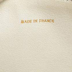 Pre Owned Chanel White CC Quilted Lambskin Single Flap